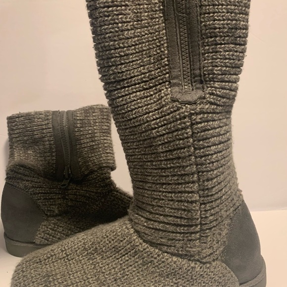 Kohl's Gray Ankle Booties with Knit Texture - Picture 11 of 12